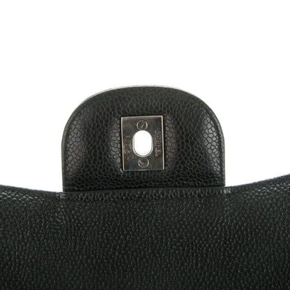 Chanel Caviar Quilted Jumbo Single Flap Black 5 of 9