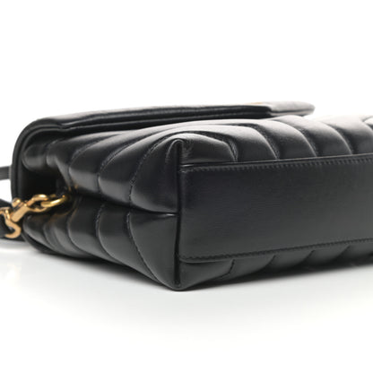 Saint Laurent Calfskin Y Quilted Monogram Toy Loulou Crossbody Bag Black 7 of 9