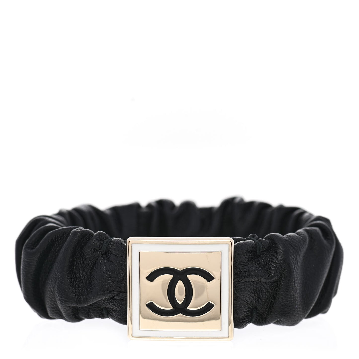 Lambskin CC Bracelet Black