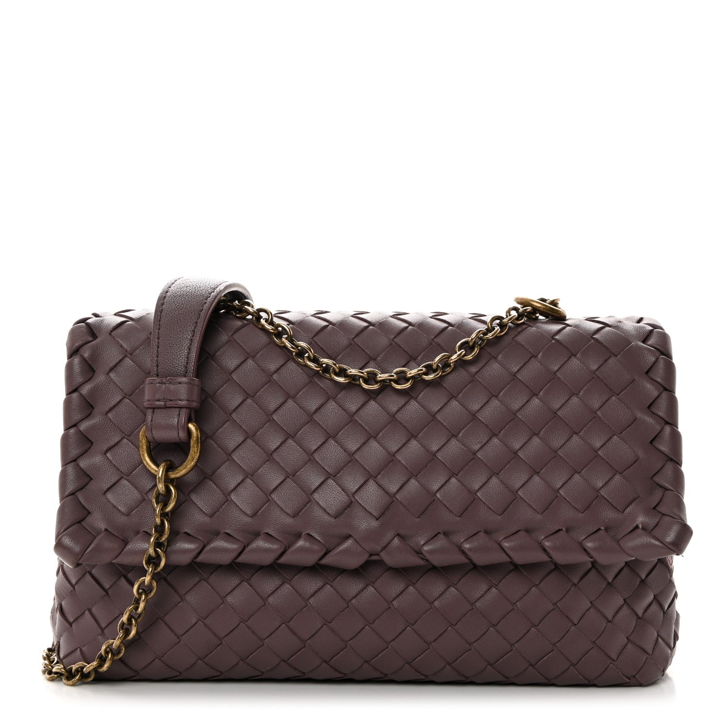 Bottega Veneta Nappa Intrecciato Baby Olimpia Shoulder Bag Lilac 1 of 11