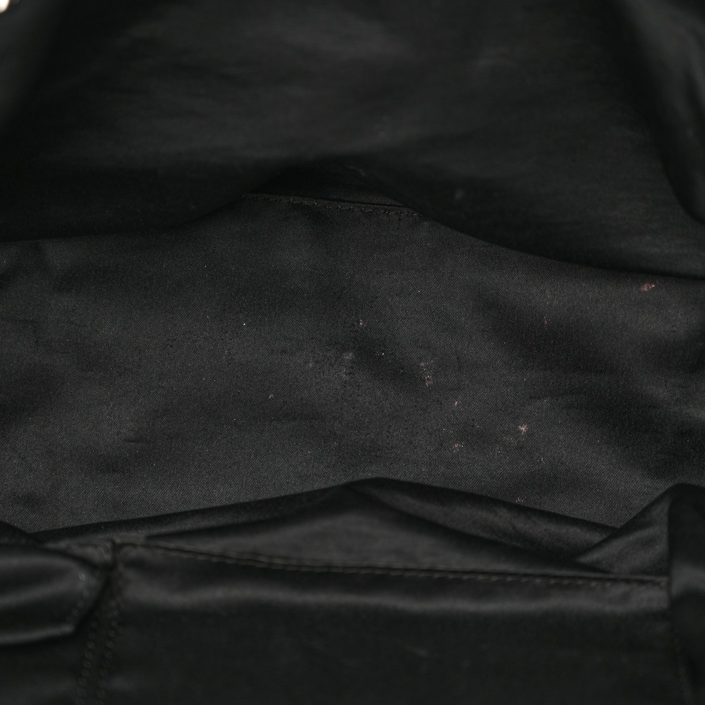 Lambskin Quilted Large Chain Around Tote Black