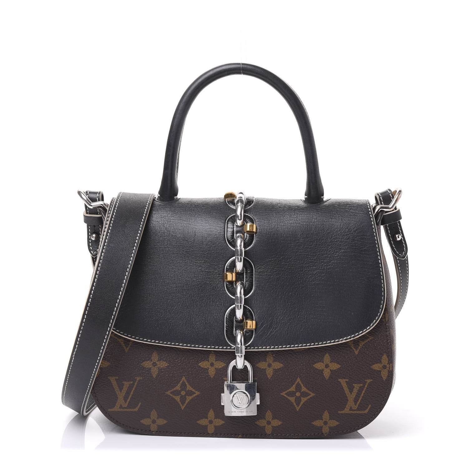 Louis Vuitton Calfskin Monogram Chain It Bag PM Black 1 of 9