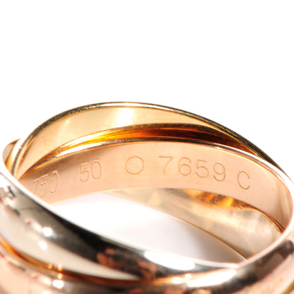 Cartier 18k Pink Yellow White Gold Les Must De Cartier Trinity Ring 50 5.25 7 of 8