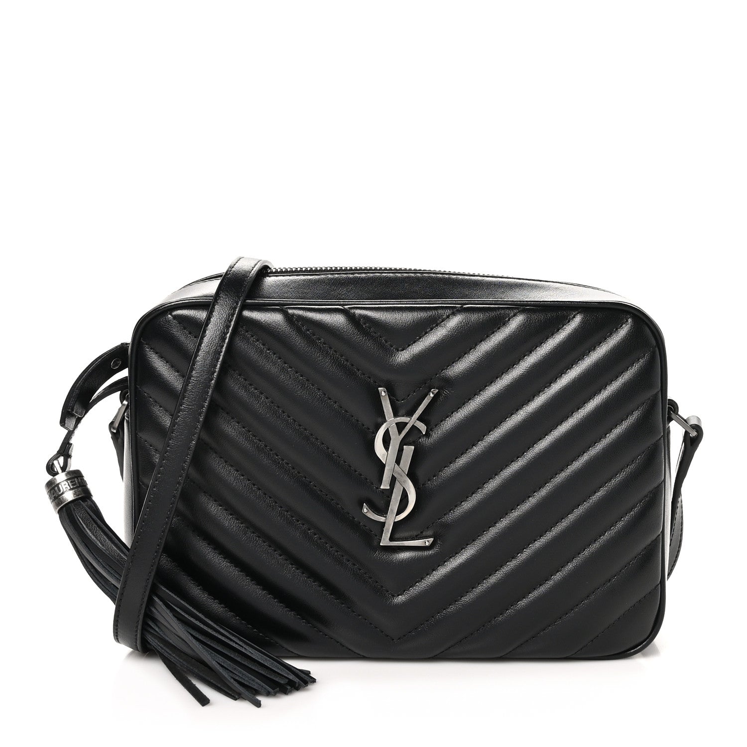 Saint Laurent Calfskin Matelasse Monogram Lou Camera Bag Black 1 of 11