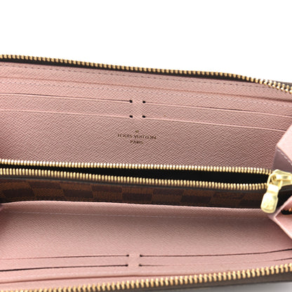 Louis Vuitton Damier Ebene Clemence Wallet Rose Ballerine 5 of 7