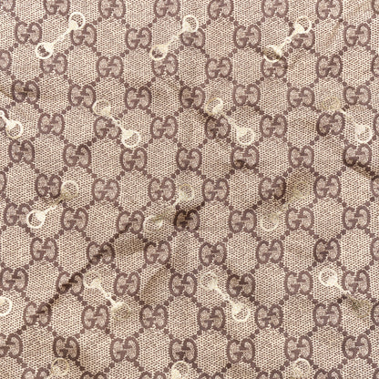 Gucci Silk Twill GG Monogram GG Gold Horsebit Square Scarf Brown Orange 2 of 5