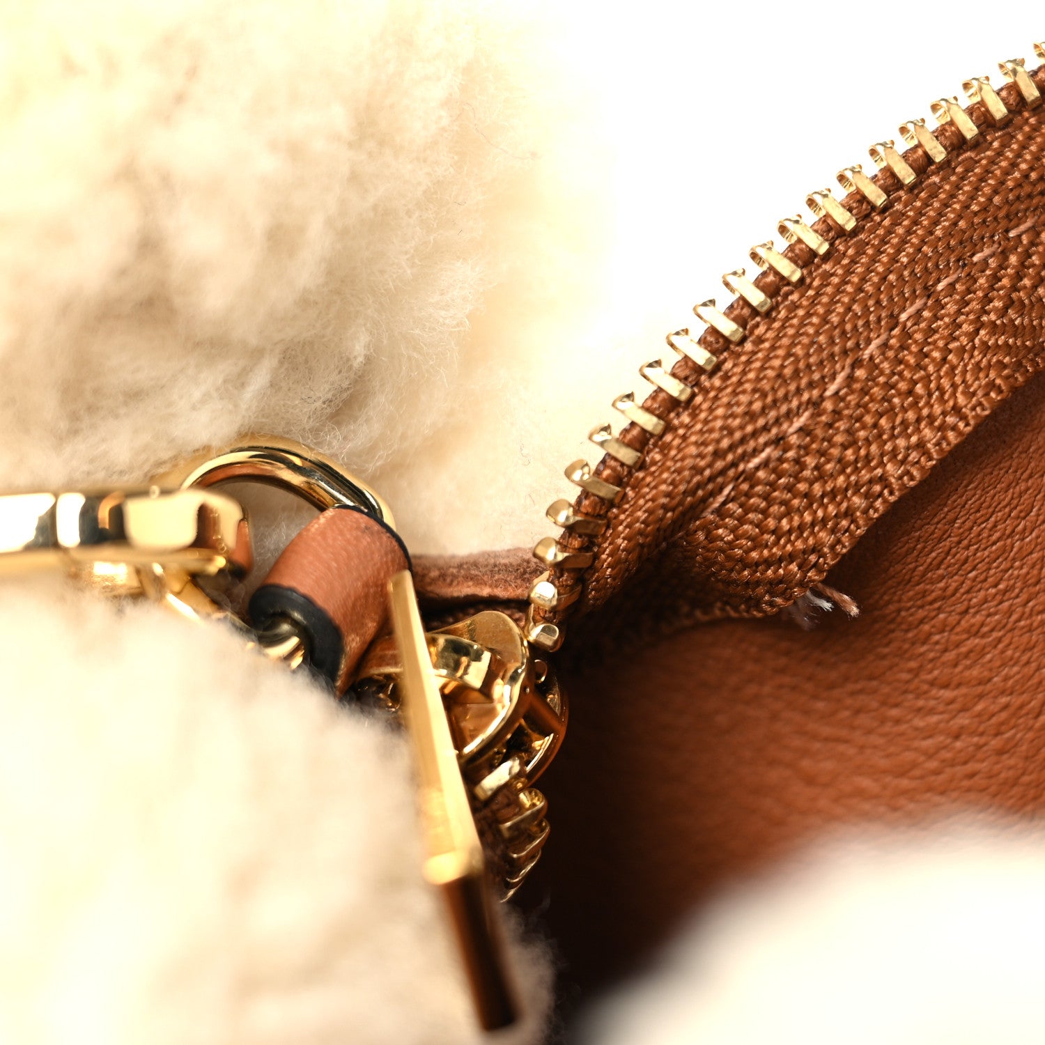 Loewe Shearling Mini Bunny Crossbody Bag Natural 12 of 12