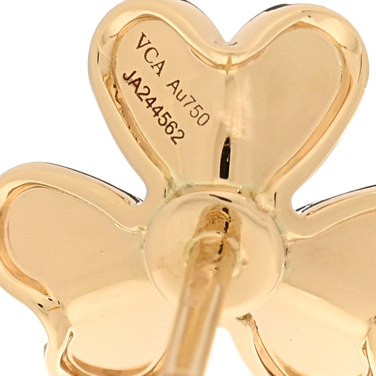 Van Cleef & Arpels 18K Yellow Gold Diamond Mini Frivole Earrings 4 of 5