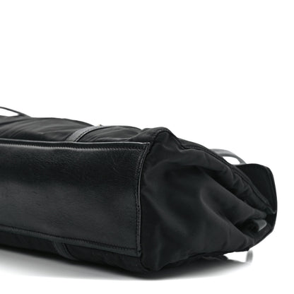 Prada Tessuto Nylon Nappa Foldover Pushlock Satchel Black 8 of 12