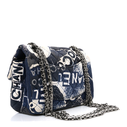 Chanel Jersey Quilted Camellia 2.55 Reissue Mini Flap Black White 3 of 11