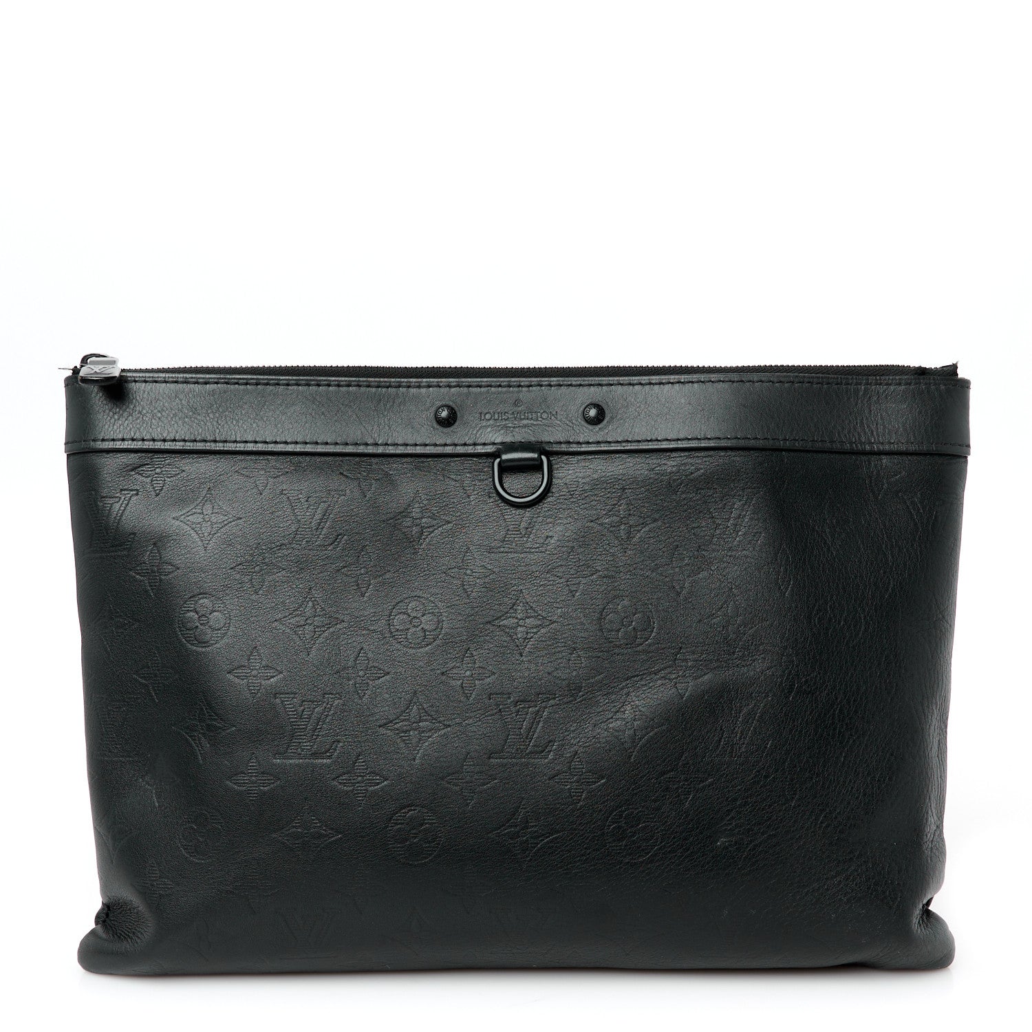 Louis Vuitton Calfskin Monogram Shadow Discovery Pochette Black 1 of 9
