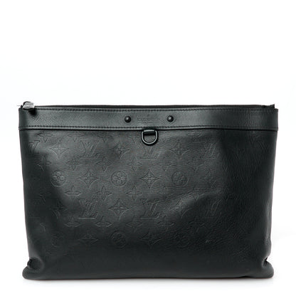 Louis Vuitton Calfskin Monogram Shadow Discovery Pochette Black 1 of 9