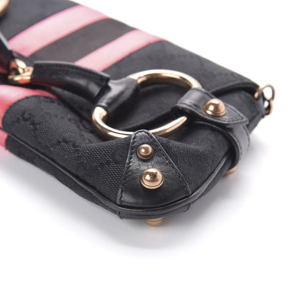 Gucci Monogram Horsebit Web Clutch Black 7 of 10