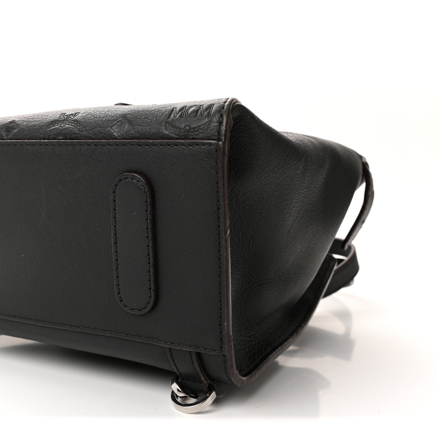MCM Calfskin Ottomar Monogram Essential Small Backpack Black 8 of 8