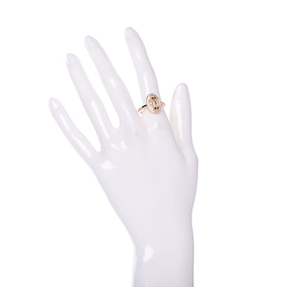 Cartier 18K Pink Gold Diamond Logo Double C Ring 55 7.25 2 of 7