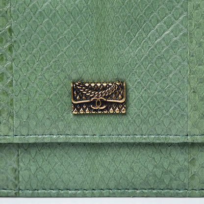 Chanel Python Wallet on Chain WOC Green 9 of 10