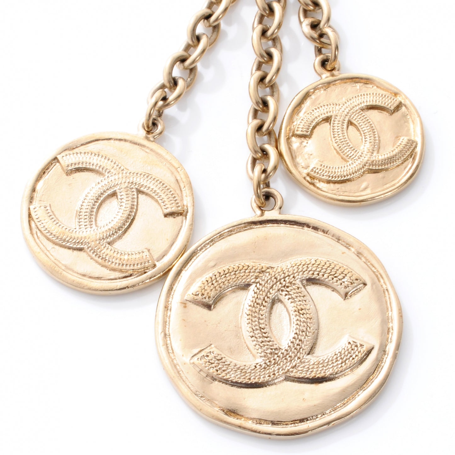 Coco CC Coins Key Chain Light Gold