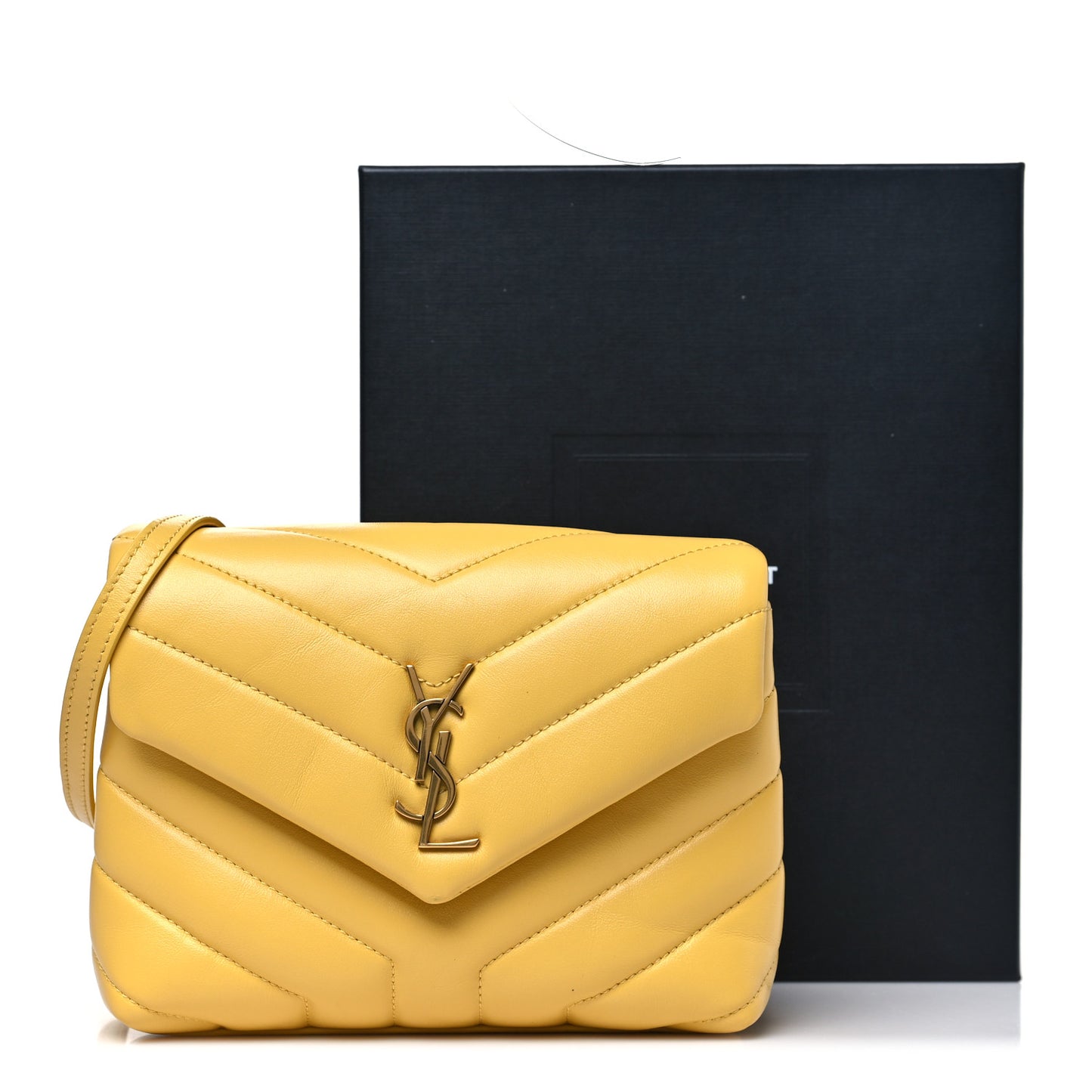 Calfskin Y Quilted Monogram Toy Loulou Crossbody Bag Sunflower