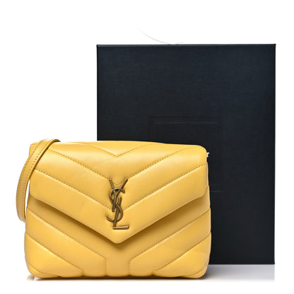 Saint Laurent Calfskin Y Quilted Monogram Toy Loulou Crossbody Bag Sunflower 11 of 11