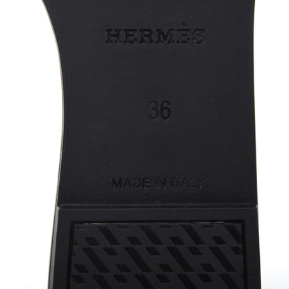 Hermes Rubber Aloha Sandals 36 Black 6 of 8