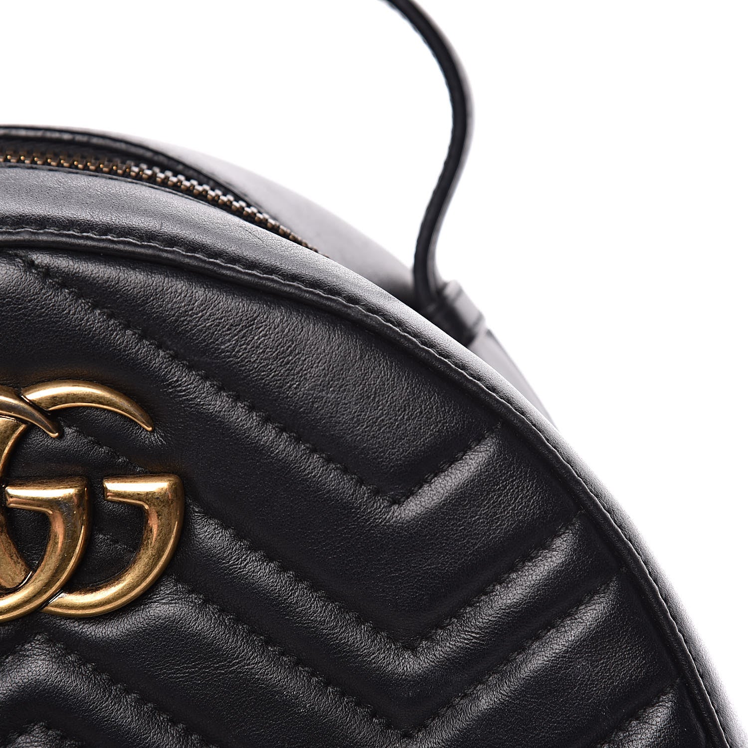 Gucci Calfskin Matelasse GG Marmont Backpack Black 10 of 12