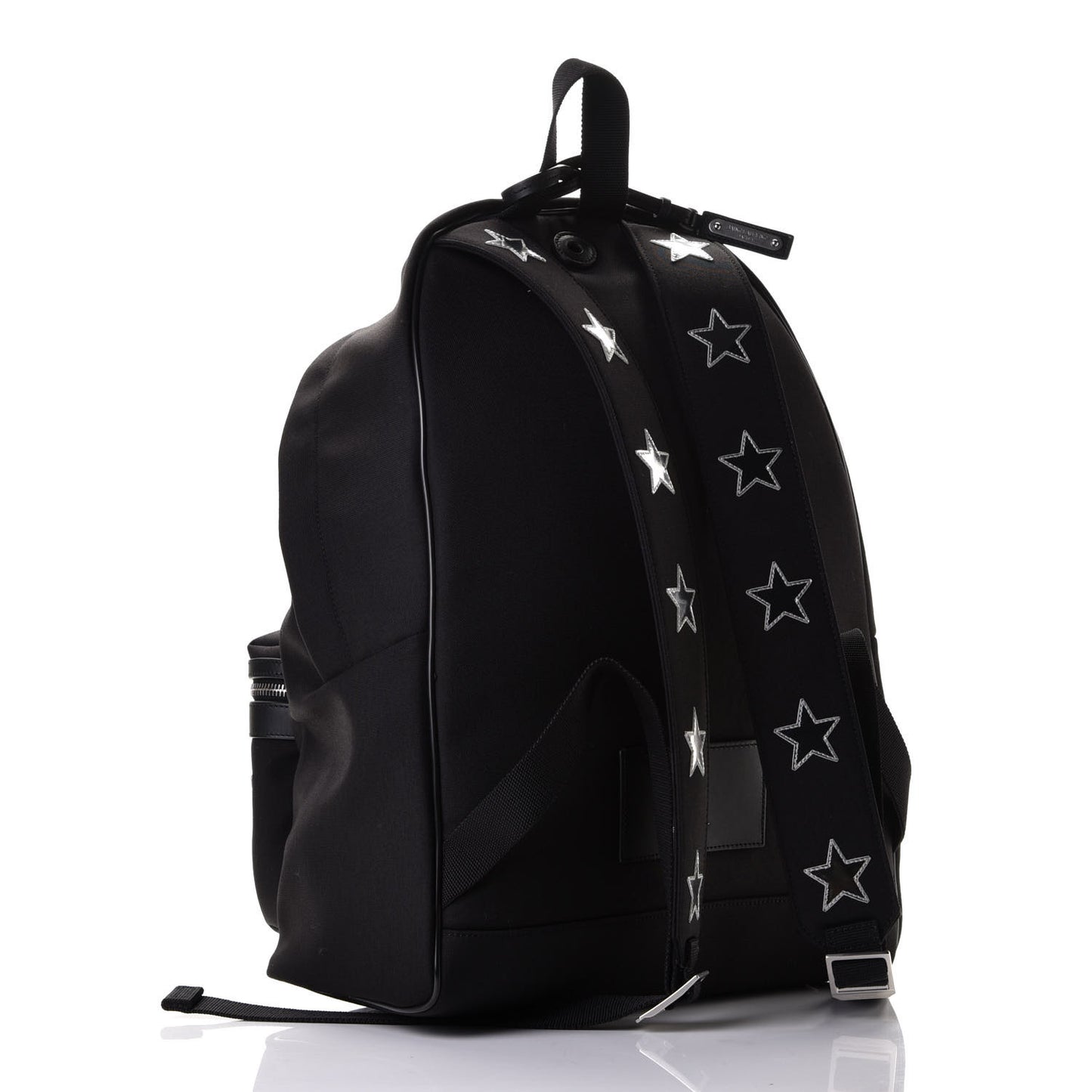 Canvas Stars Print Hunting Backpack Black Silver