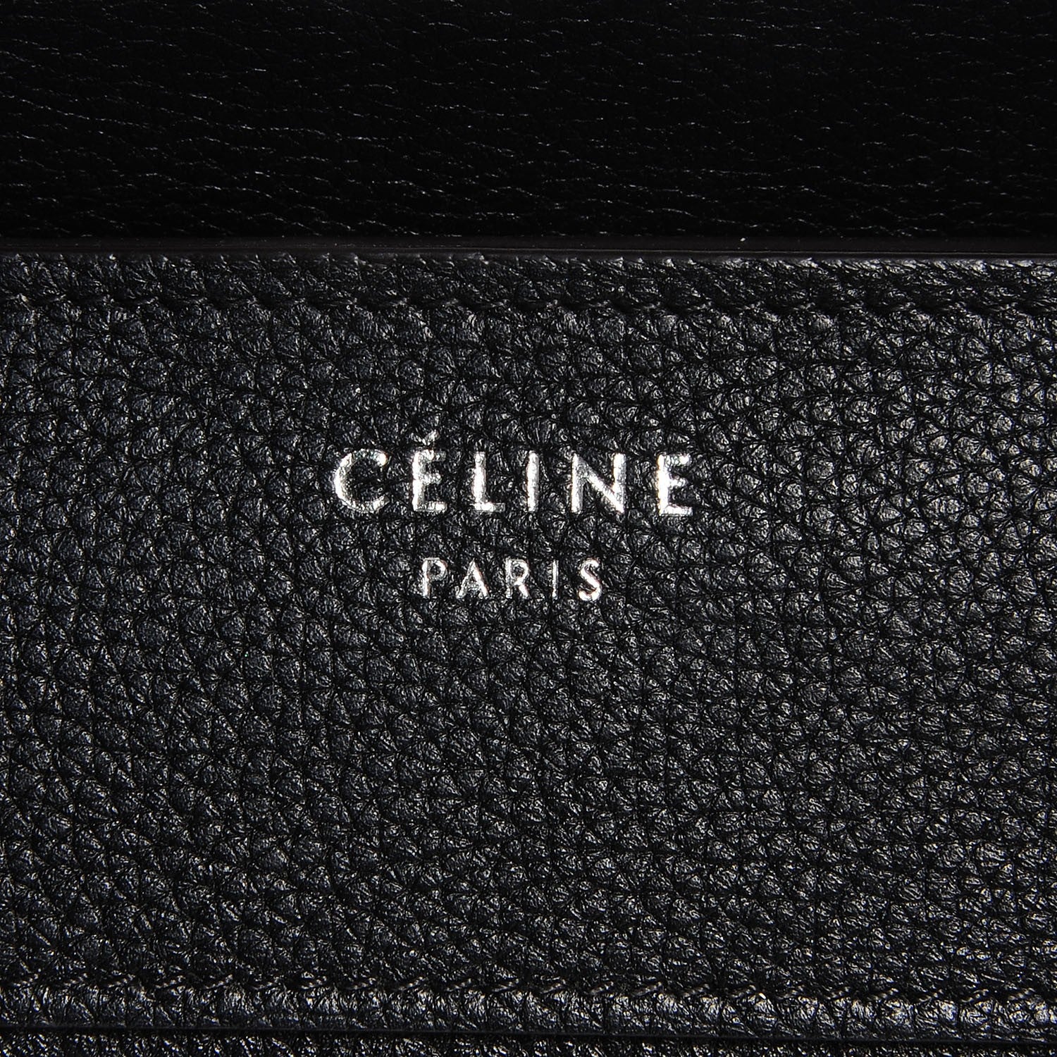 Celine Drummed Calfskin Mini Luggage Black 6 of 8