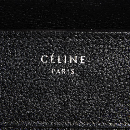 Celine Drummed Calfskin Mini Luggage Black 6 of 8