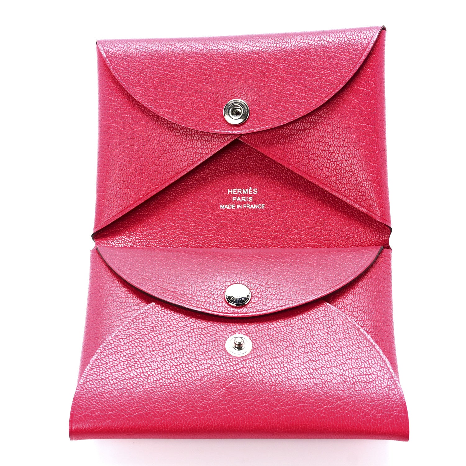 Hermes Chevre Chamkila Calvi Duo Card Case Rose Extreme 5 of 12
