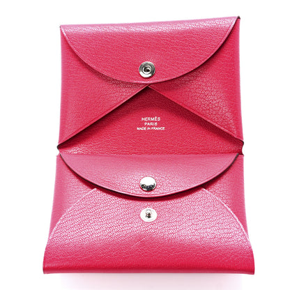 Hermes Chevre Chamkila Calvi Duo Card Case Rose Extreme 5 of 12