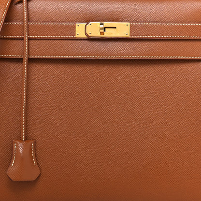 Hermes Courchevel Kelly Sellier 32 Gold 8 of 15