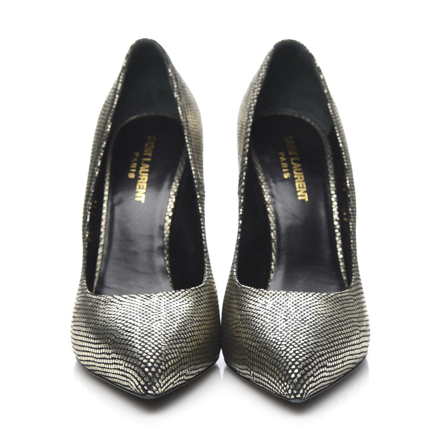 Metallic Calfskin Paris 105 Escarpin Pumps 39 Gold