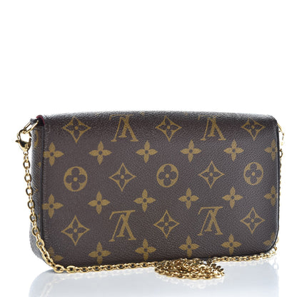 Louis Vuitton Monogram Pochette Felicie Chain Wallet Fuchsia 3 of 7