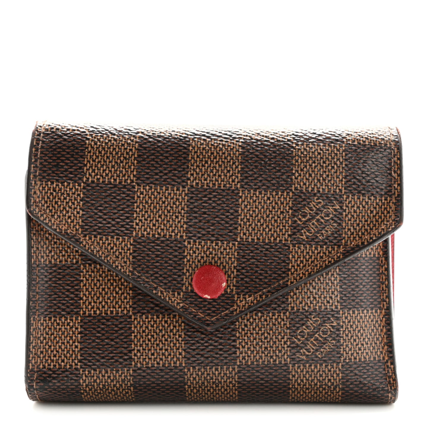 Damier Ebene Victorine Wallet Red