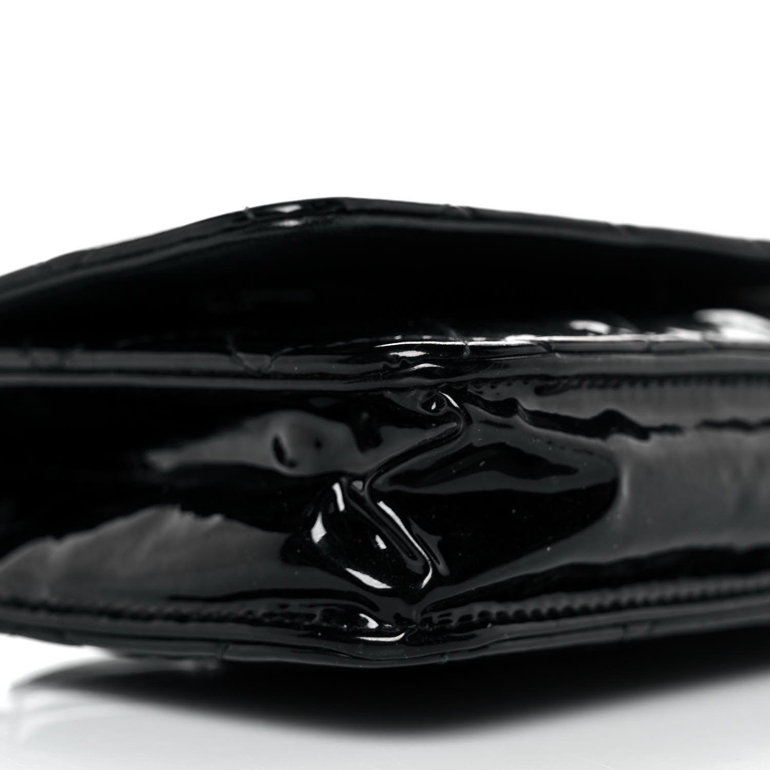 Chanel Patent Quilted Wallet On Chain WOC Black 9 of 11