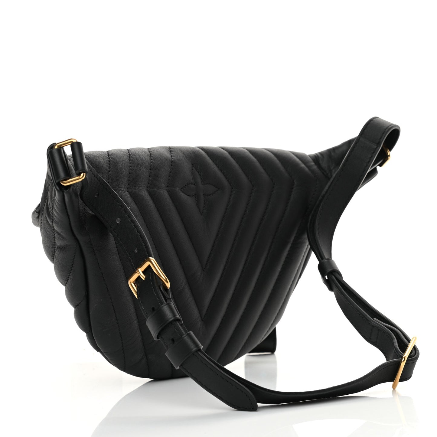 Calfskin Quilted New Wave Bumbag Black