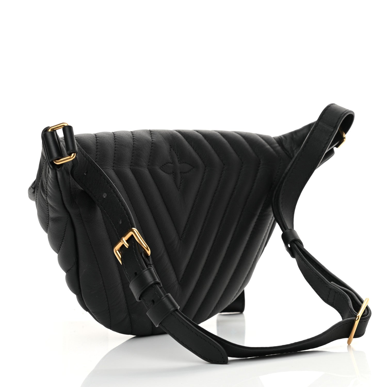 Louis Vuitton Calfskin Quilted New Wave Bumbag Black 3 of 11