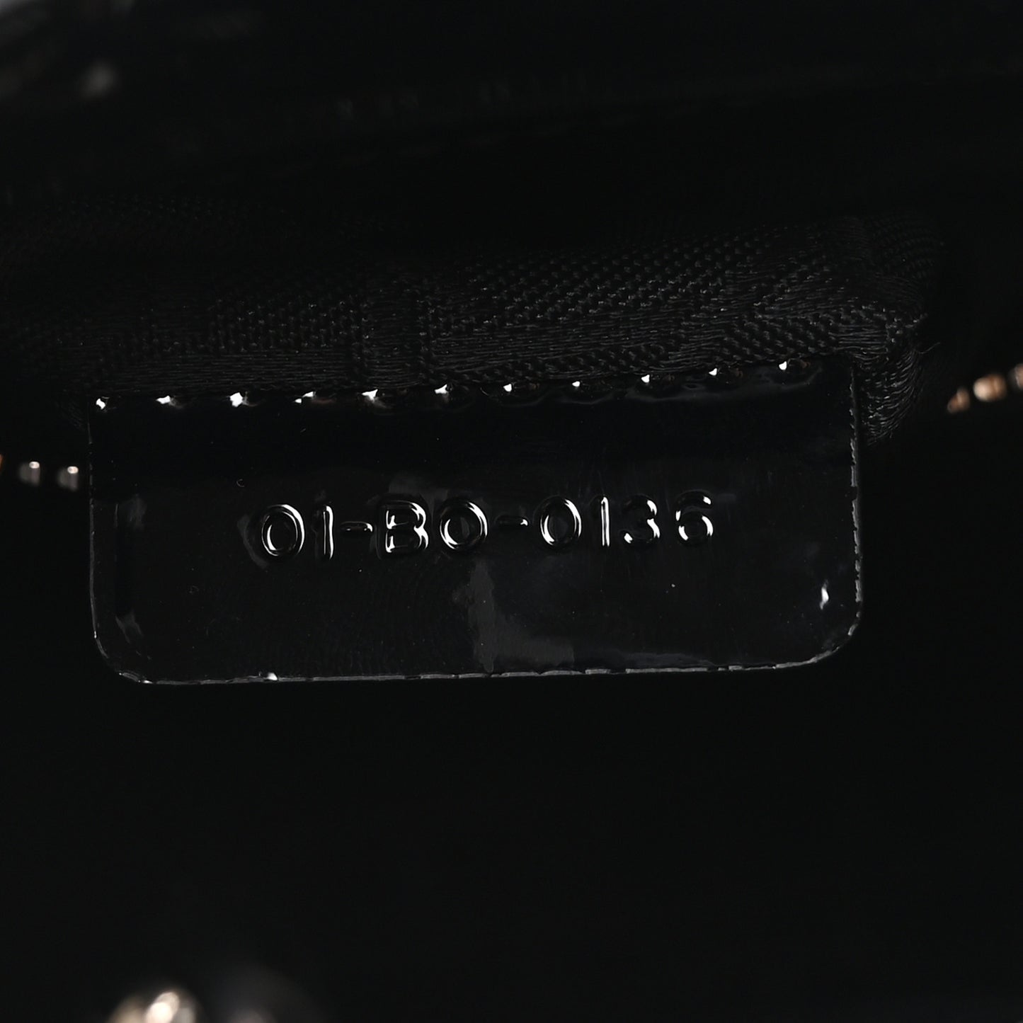 Patent Cannage Mini Lady Dior Black
