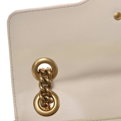 Gucci Calfskin Matelasse Mini GG Marmont Shoulder Bag White 11 of 20