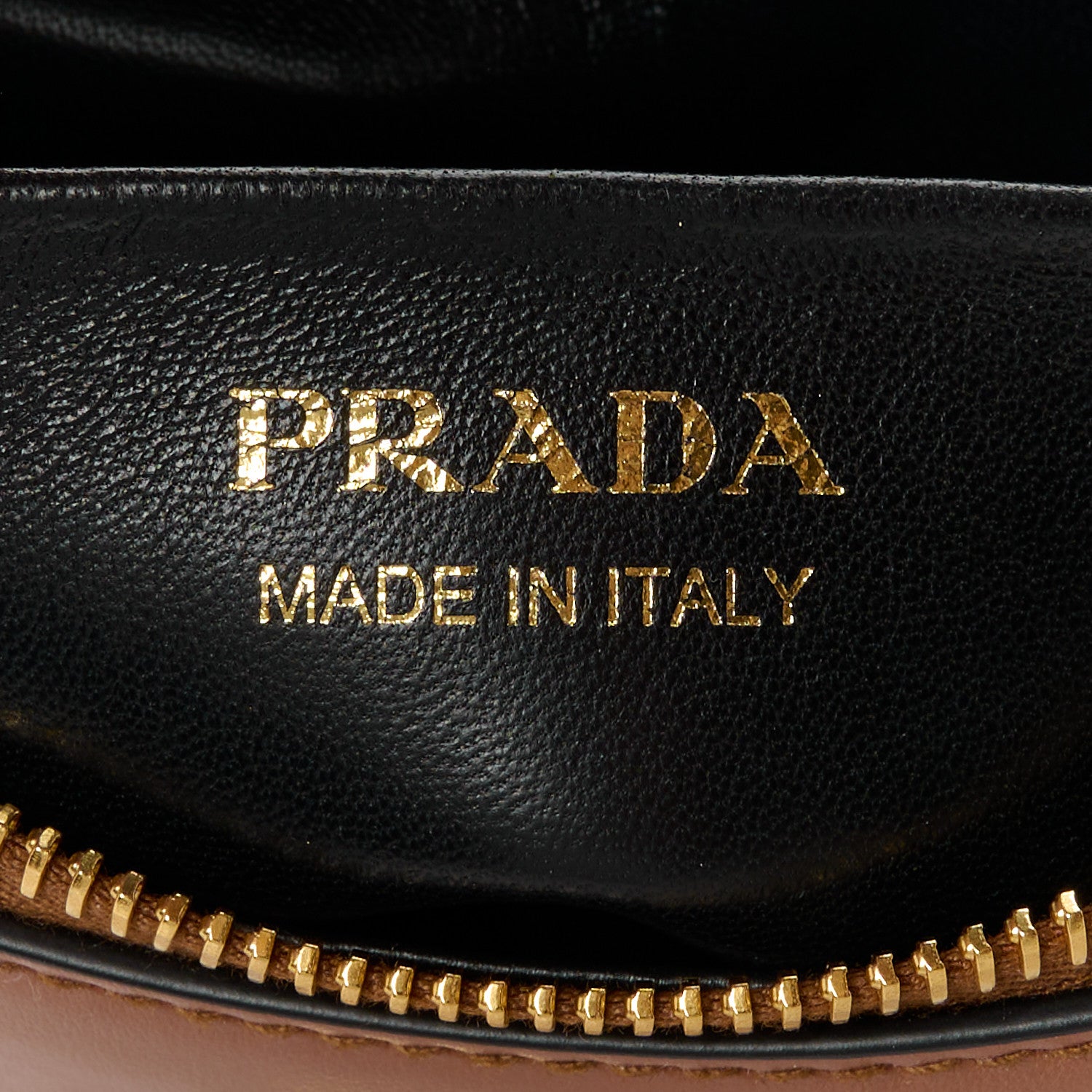 Prada Soft Calfskin Arque Shoulder Bag Cognac 7 of 11