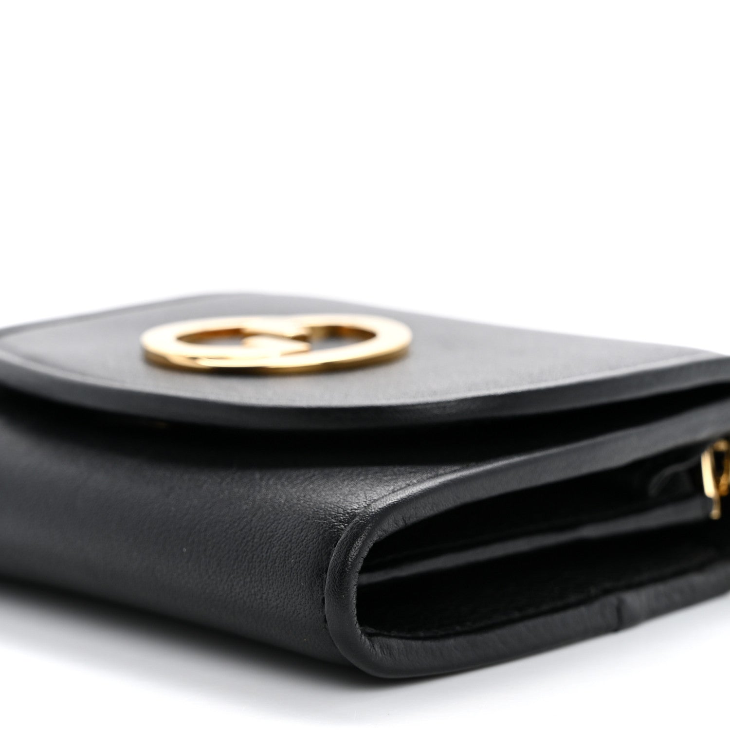 Gucci Roxy Calfskin Medium Blondie Chain Wallet Black 11 of 13