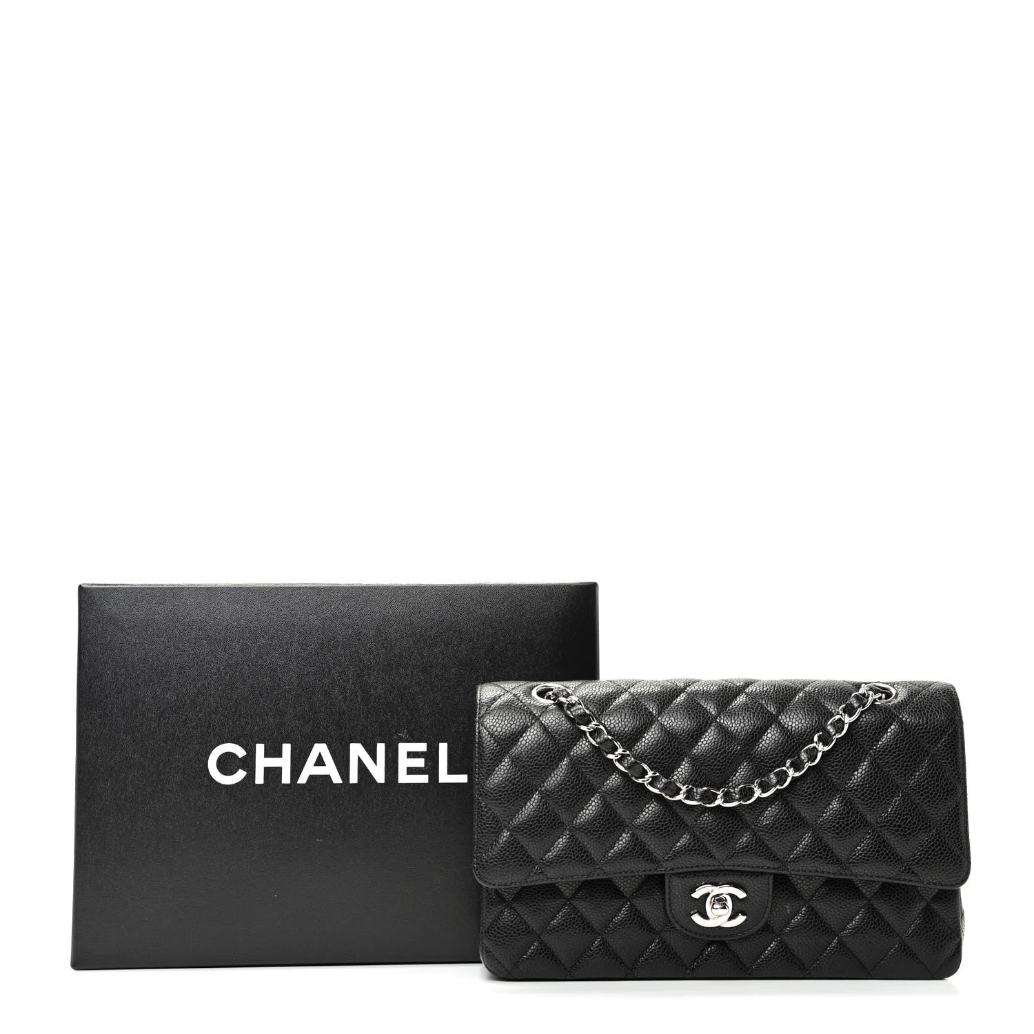 Chanel Caviar Quilted Medium Double Flap Black 11 of 11