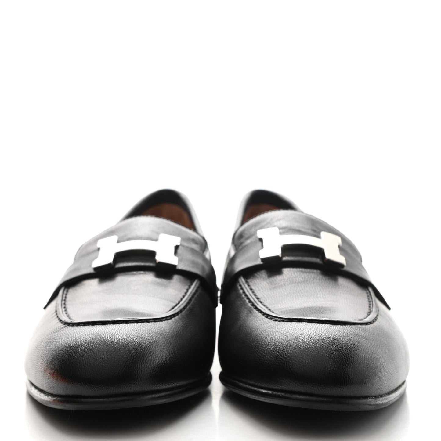 Goatskin Womens Paris Loafers 38.5 Black