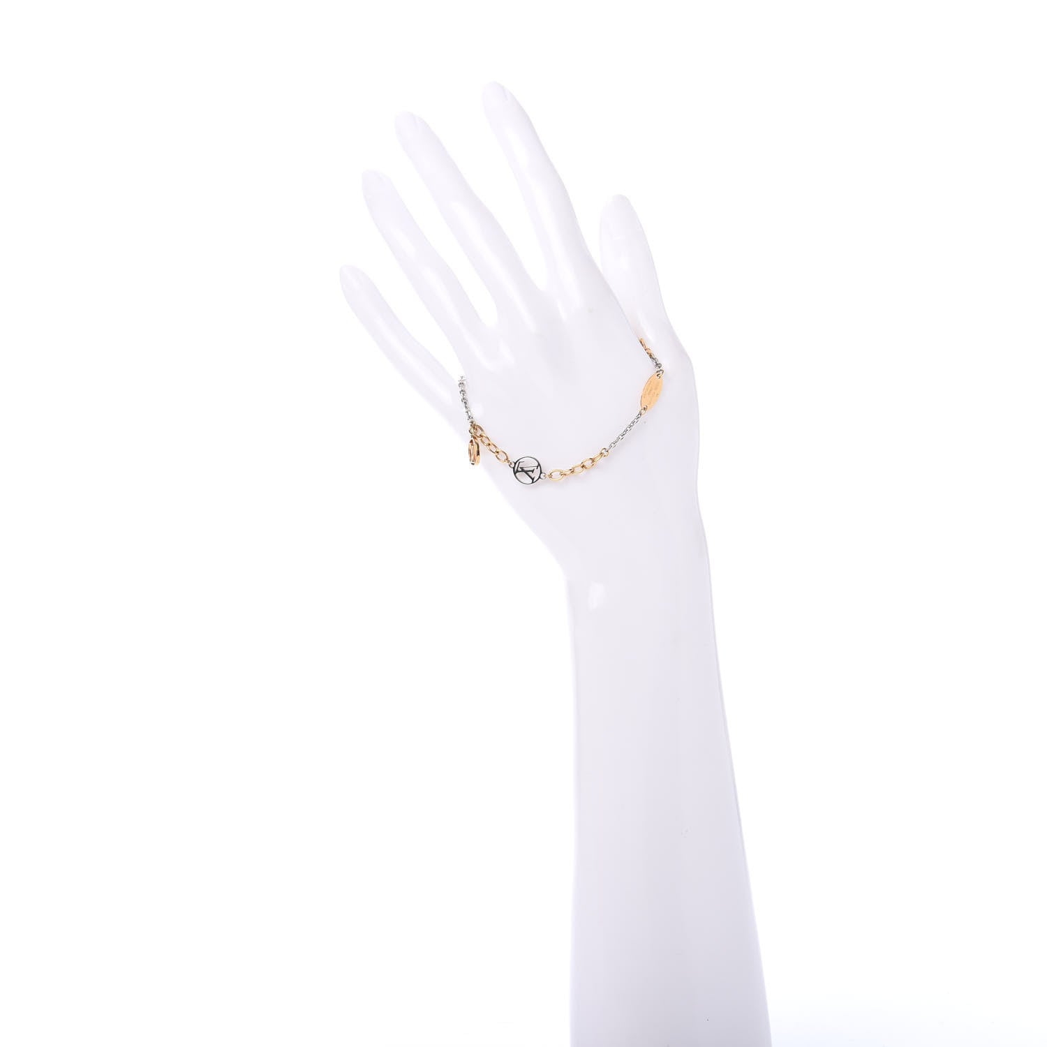 Louis Vuitton Logomania Bracelet Silver Gold 2 of 4