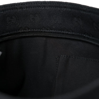 Gucci Monogram Web Small Flat Messenger Crossbody Black 10 of 15