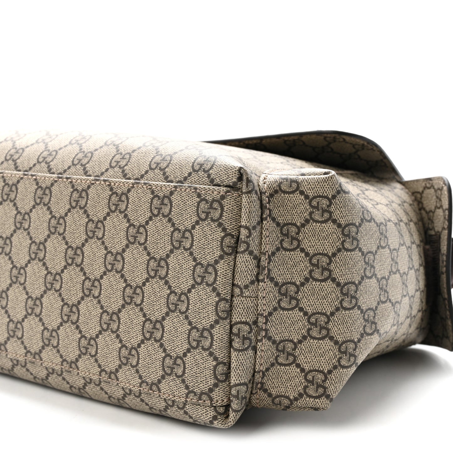GG Plus Monogram Messenger Diaper Bag Dark Brown