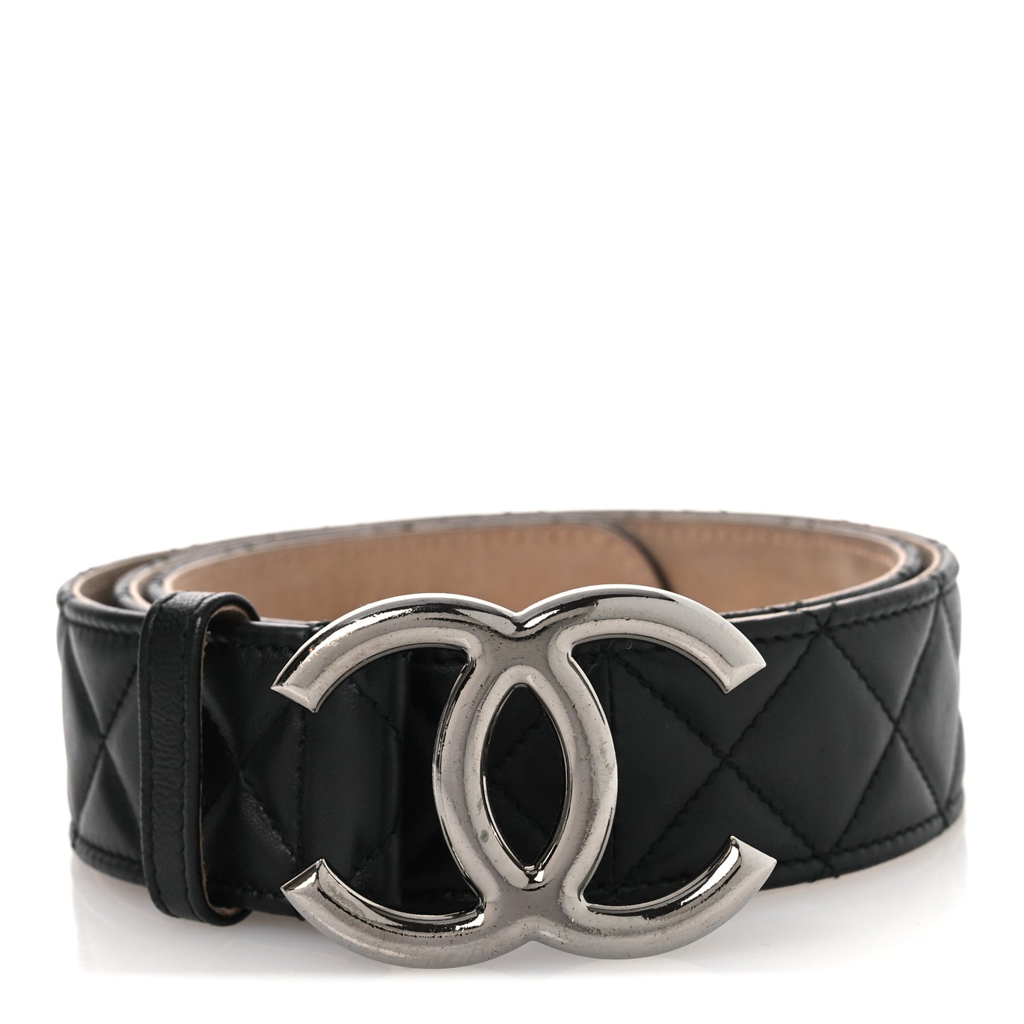 Lambskin Quilted CC Belt 85 34 Black