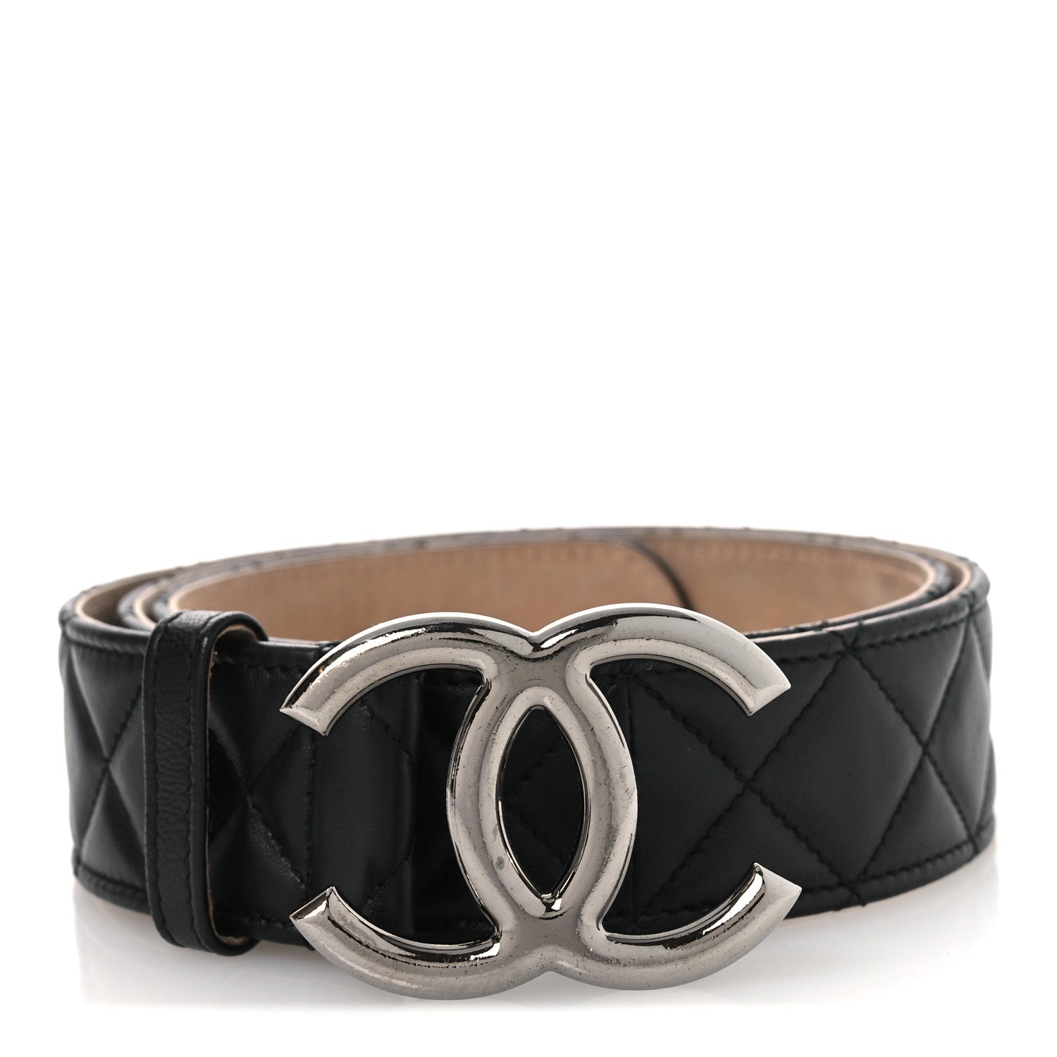 Chanel Lambskin Quilted CC Belt 85 34 Black 1 of 9
