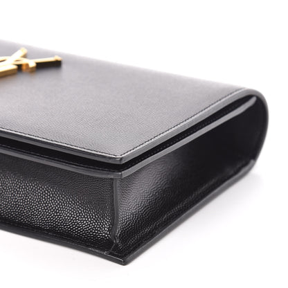 Saint Laurent Grain De Poudre Classic Monogram Kate Clutch Black 7 of 9