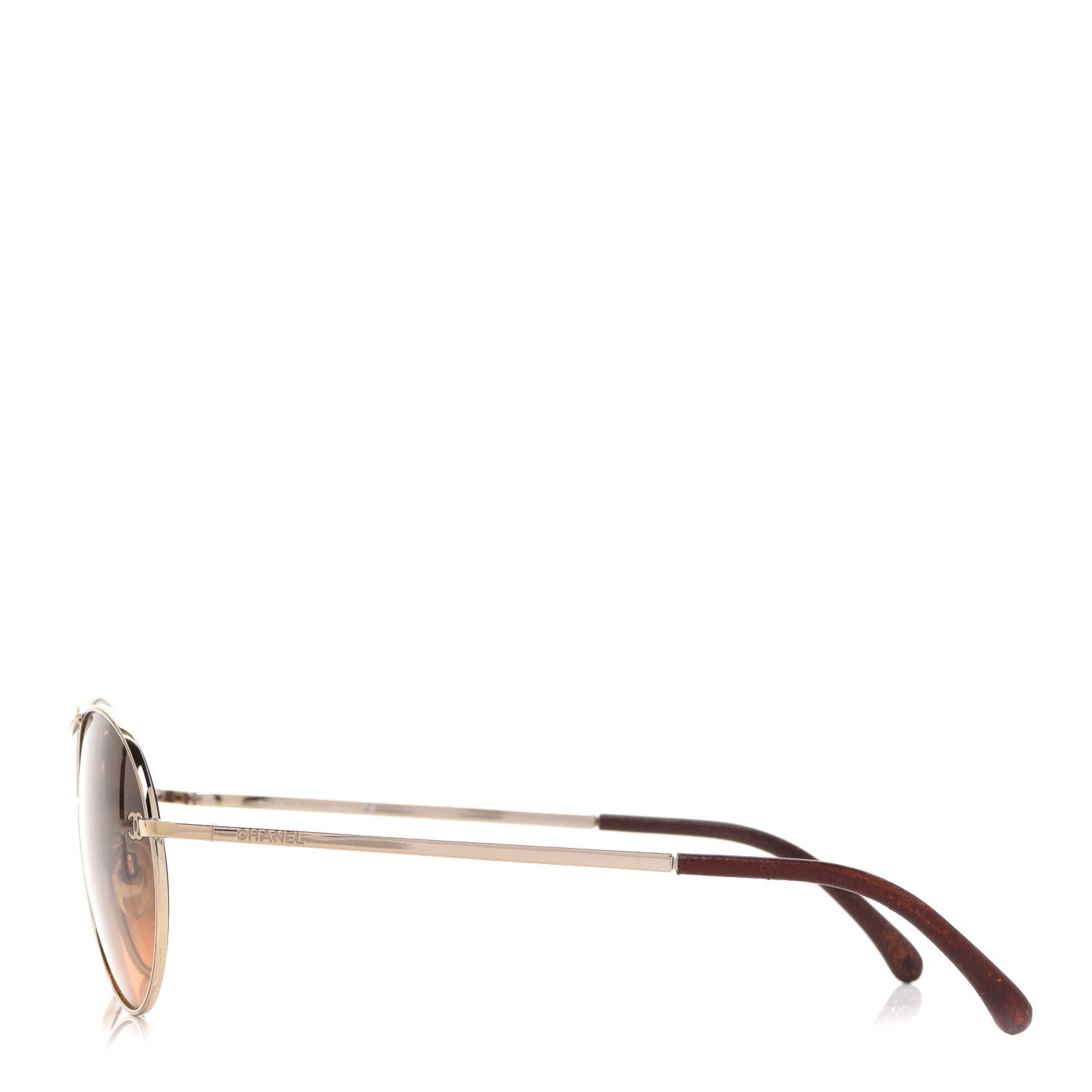 Chanel Round Sunglasses 4190 T Q Brown Gold 3 of 8